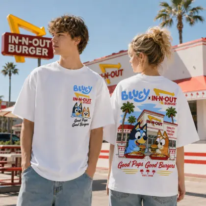 Bluey X In N Out Good Burgers Bad Habits Vintage T-Shirt, Hoodie And More NNK