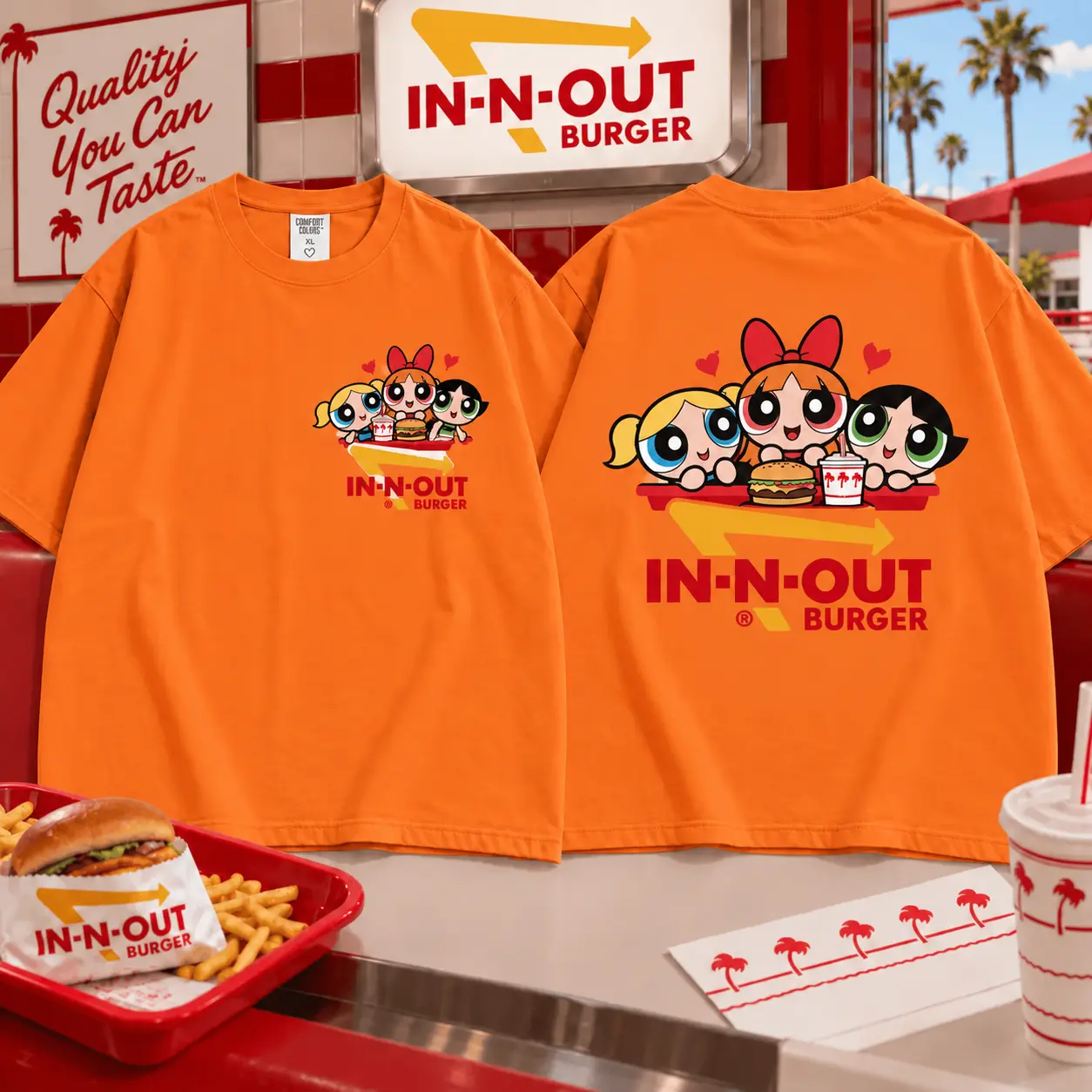 Powerpuff Girls In N Out Retro Fast Food T-Shirt, Hoodie And More NNK - Image 6