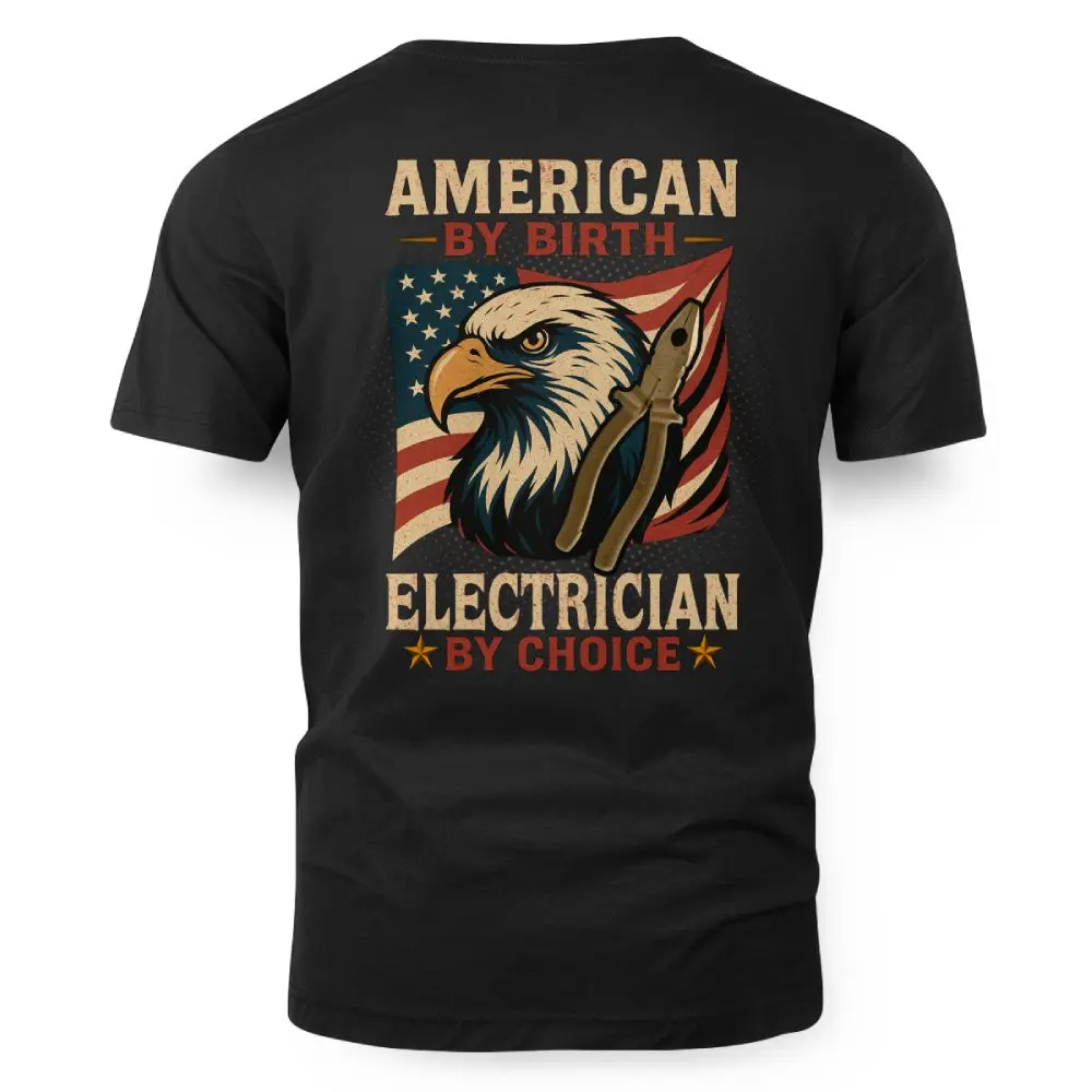 American by Birth Electrician by Choice – Patriotic Electrician - Image 2