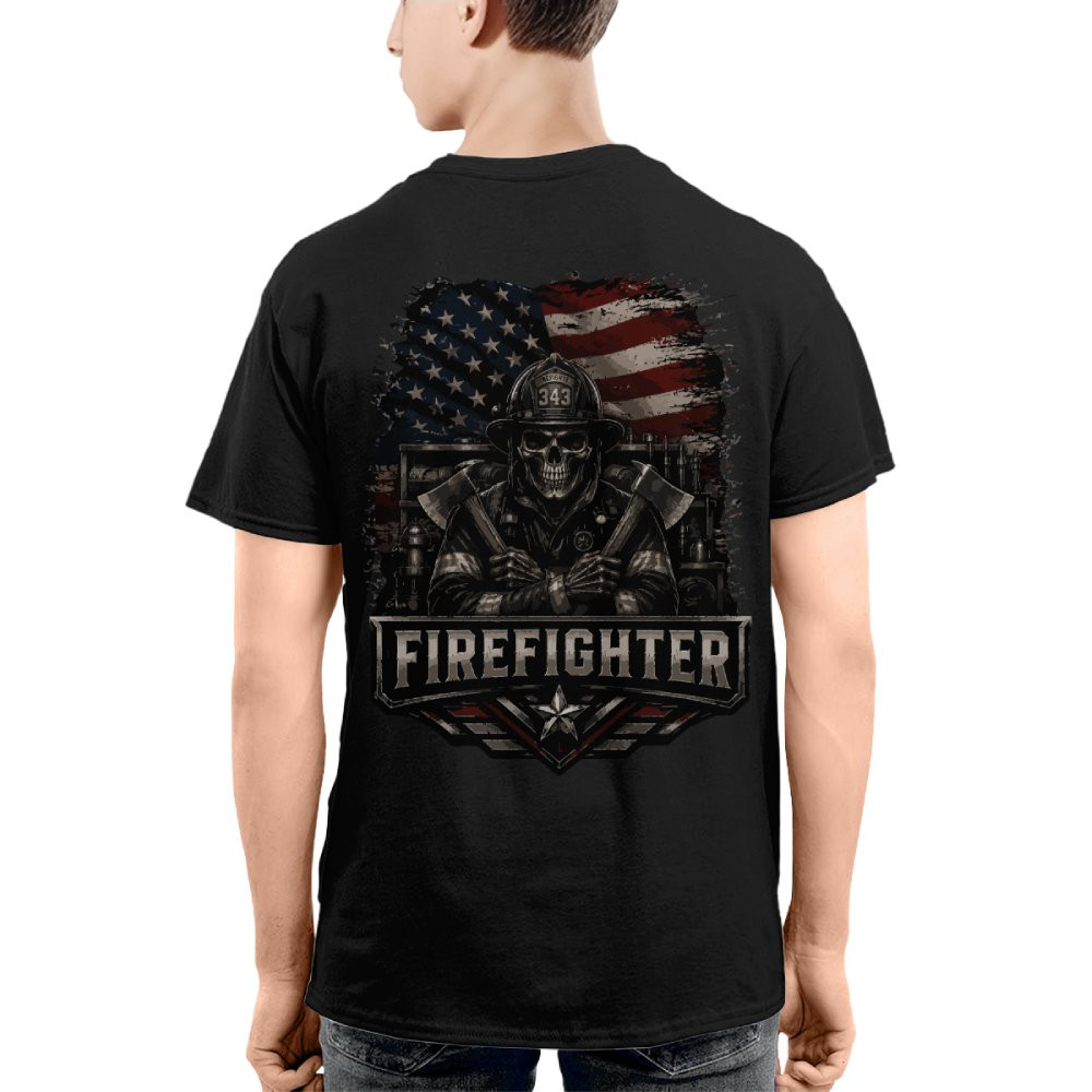 USA Flag Firefighter – Patriotic - Image 3