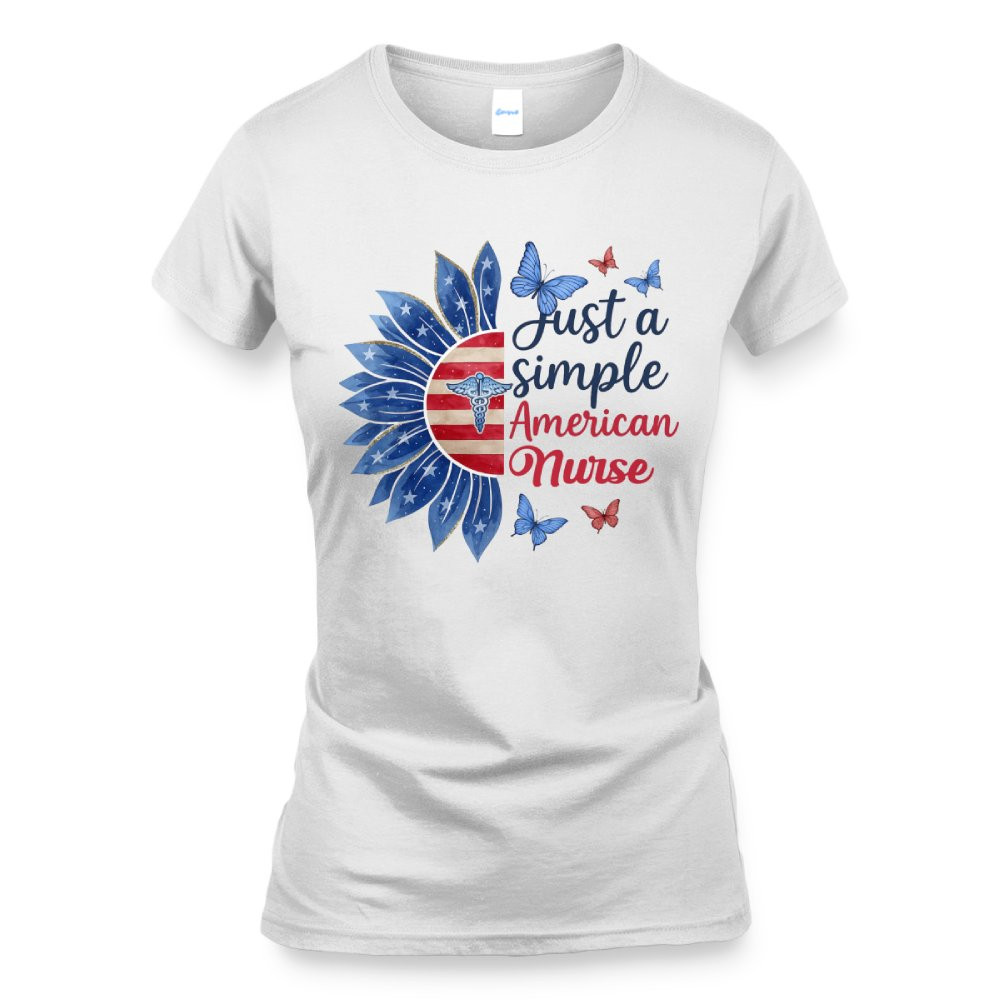 Just a Simple American Nurse – Patriotic - Image 3