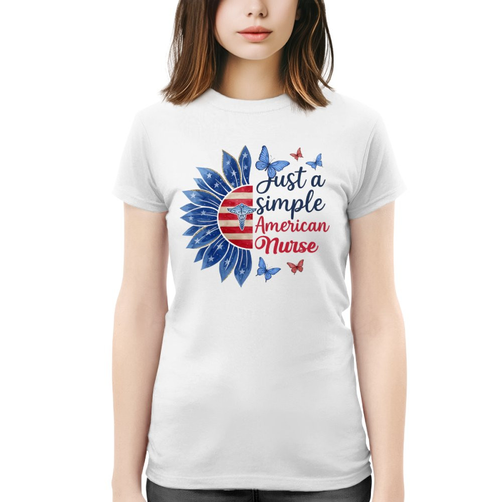 Just a Simple American Nurse – Patriotic - Image 2