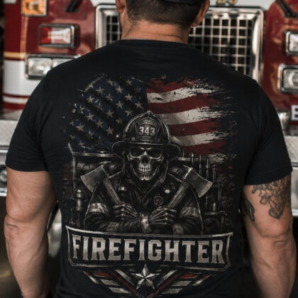 USA Flag Firefighter β Patriotic
