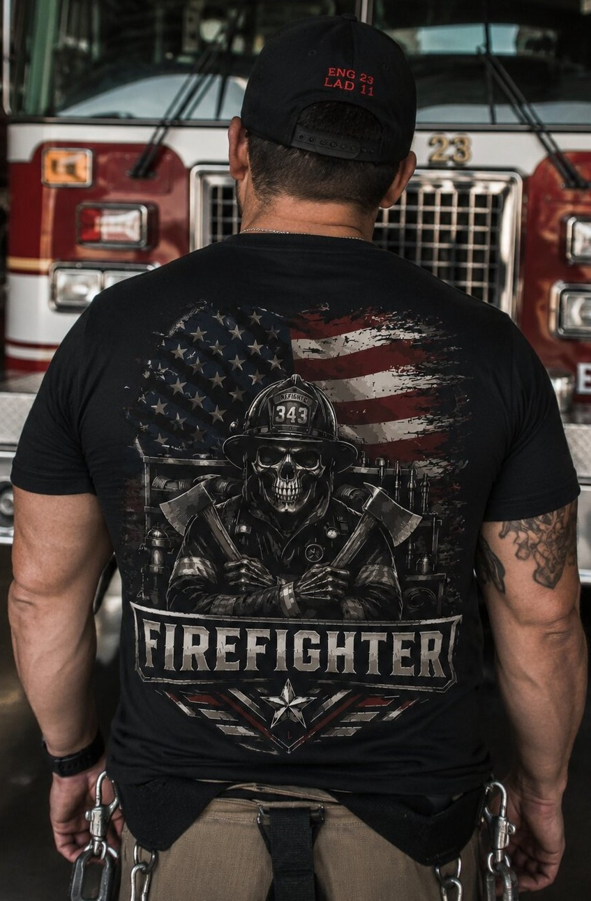 USA Flag Firefighter – Patriotic