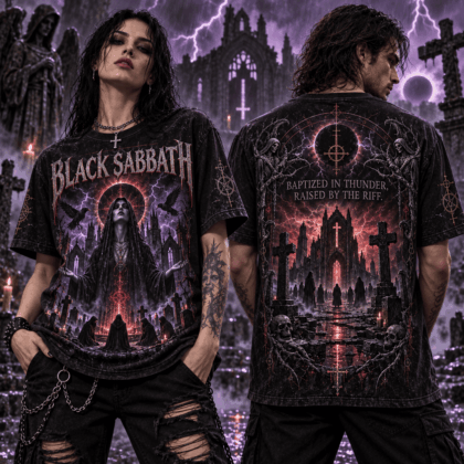 Black Sabbath Baptized in Thunder 3D Shirt NHH
