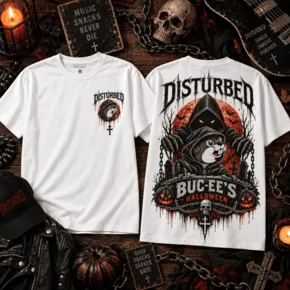 Disturbed Buc-ee’s Halloween Grim Reaper 3D Shirt for Heavy Music and Spooky Nights NTH1