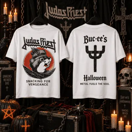 Judas Priest Buc-ee’s Halloween Metal 3D Shirt for Fans Who Snack for Vengeance NTH1