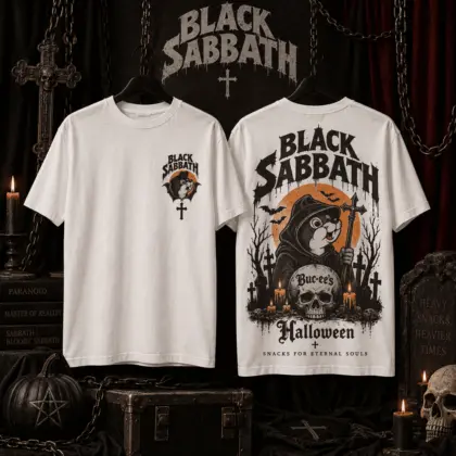 Black Sabbath Buc-ee’s Halloween Reaper 3D Shirt for Metal Fans and Eternal Snacks NTH1