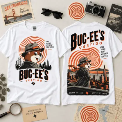 Buc-ee’s Vertigo San Francisco Spiral 3D Shirt for Mystery Fans and Road Trip Days NTH1