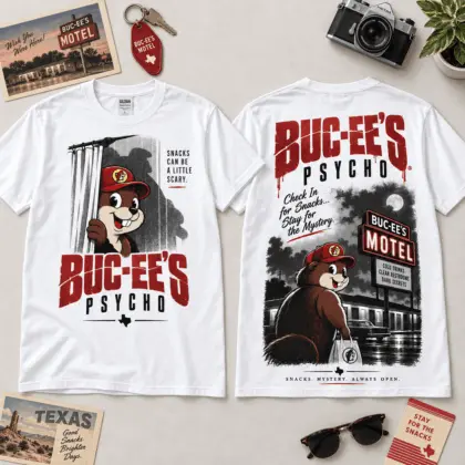 Buc-ee’s Psycho Motel Mystery 3D Shirt for Thriller Fans and Road Trip Nights NTH1