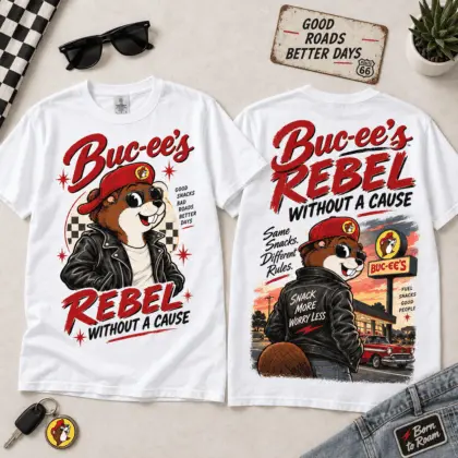 Buc-ee’s Rebel Without a Cause 3D Shirt for Classic Film Fans and Roadside Rebels NTH1