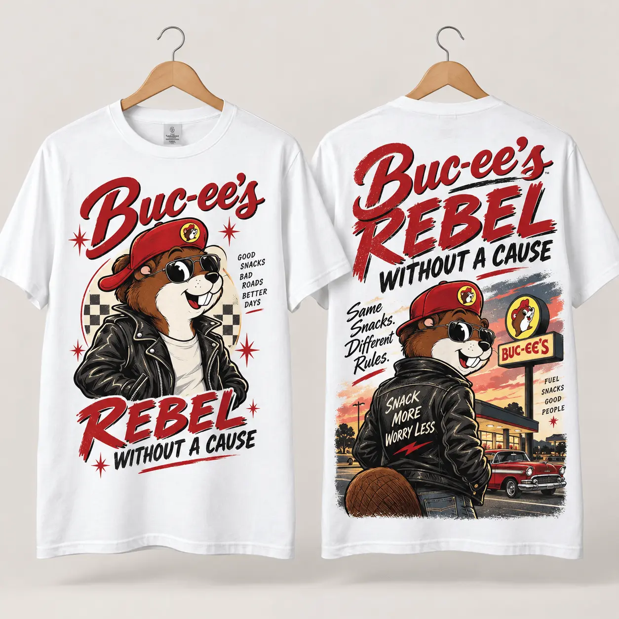Buc-ee’s Rebel Without a Cause 3D Shirt for Classic Film Fans and Roadside Rebels NTH1 - Image 2