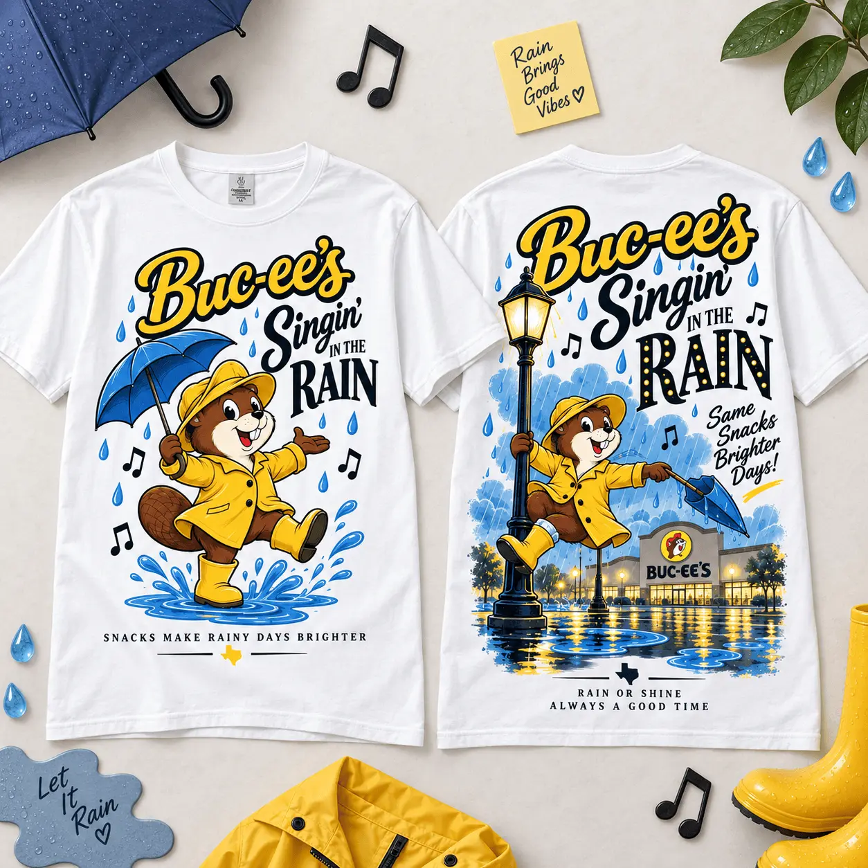 Buc-ee’s Singin’ in the Rain 3D Shirt for Musical Fans and Brighter Days NTH1