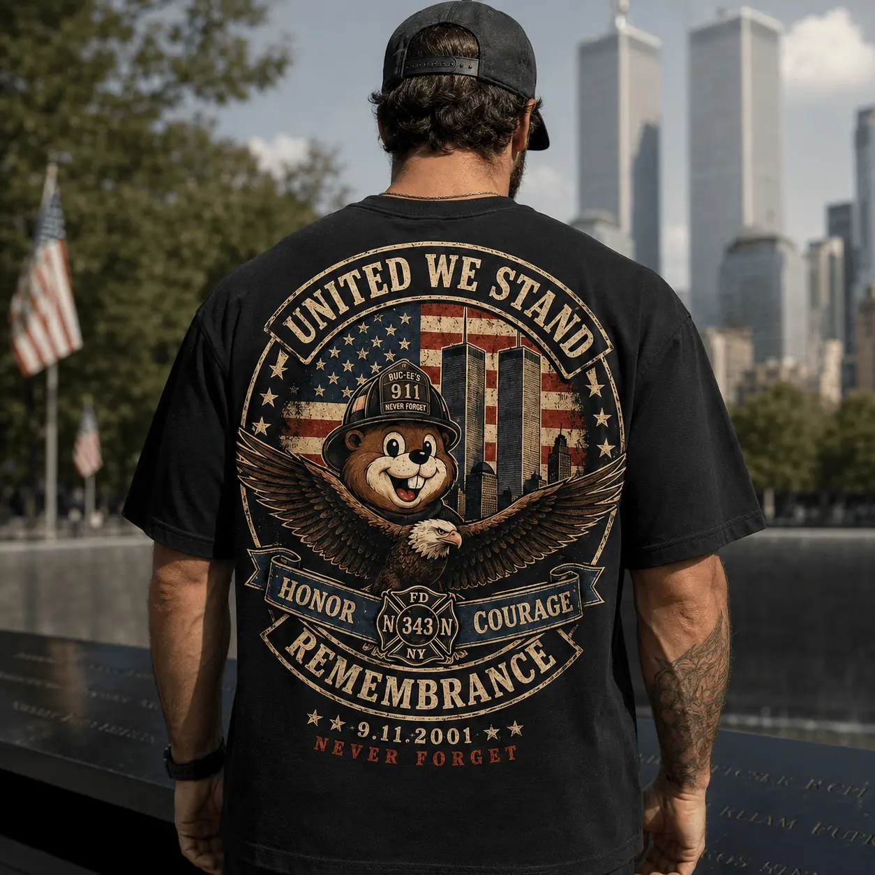Buc-ee's Never Forget 9/11 Memorial T-Shirt NY