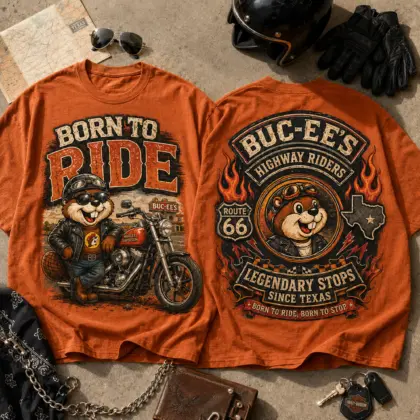 Buc-ee's Born To Ride Biker T-Shirt NY