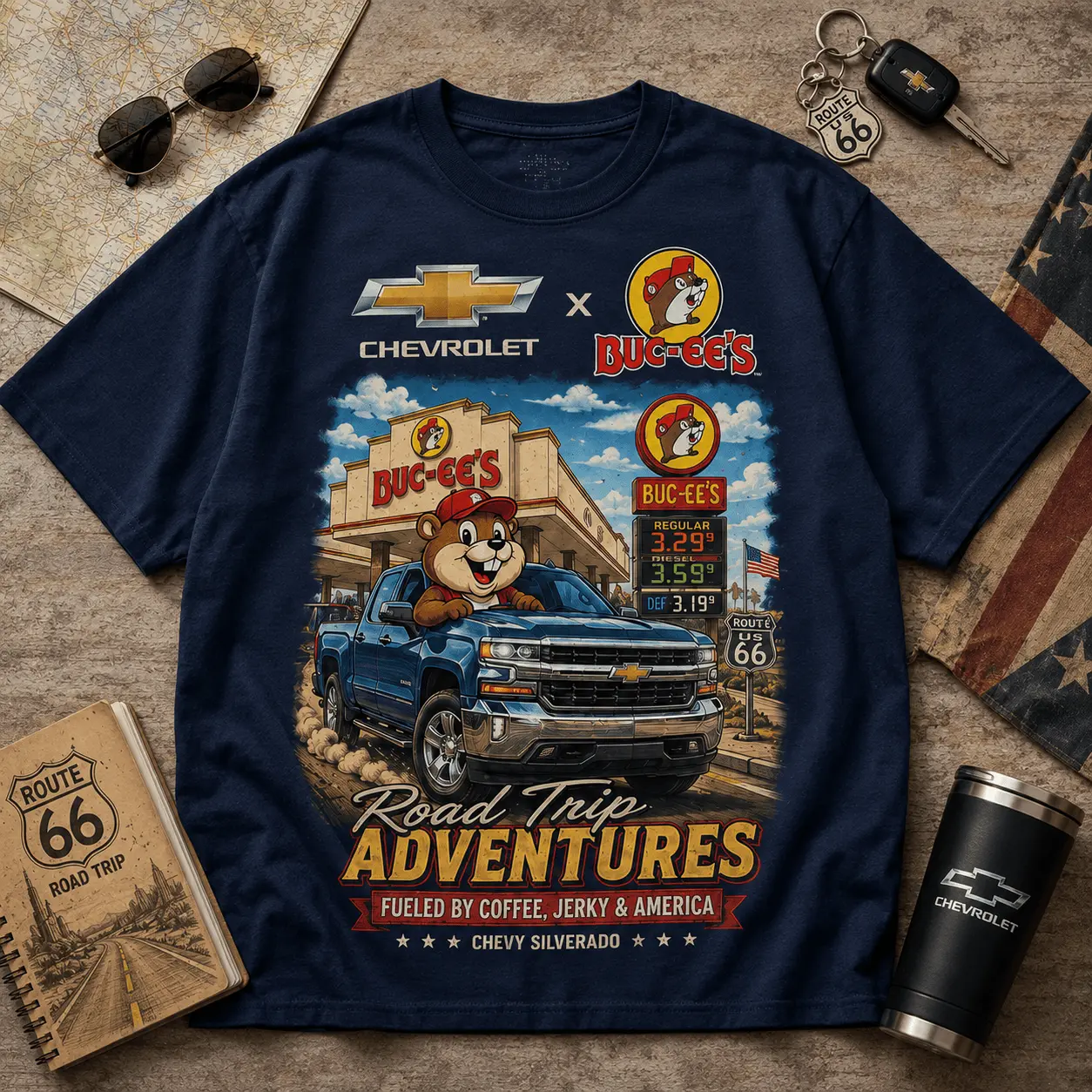 Buc-ee's American Highway Legends T-Shirt NY - Image 3