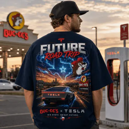 Buc-ee's Tesla Future Road Trip T-Shirt NY