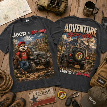 Buc-ee's Jeep Adventure Road Trip T-Shirt NY