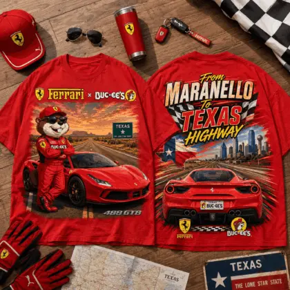 Buc-ee's Ferrari Maranello Texas Highway T-Shirt NY