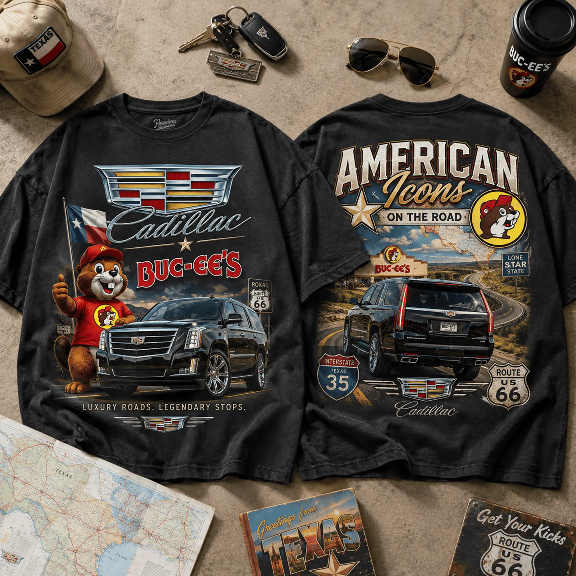 Buc-ee's Cadillac American Miles T-Shirt NY