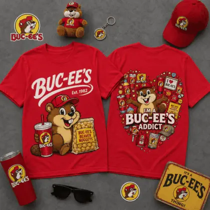 Buc-ee's Addict Travel Snack Graphic Tee NY