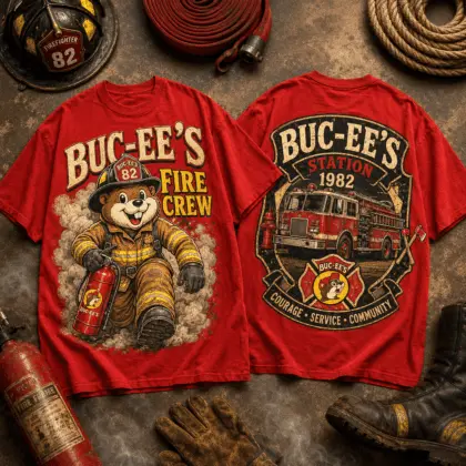 Buc-ee's Fire Crew Station 1982 Graphic Tee NY