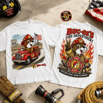 Buc-ee's Fire Department Route 66 Graphic Tee NY