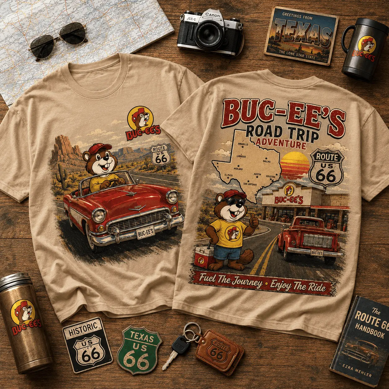 Buc-ee's Route 66 Road Trip Graphic Tee NY