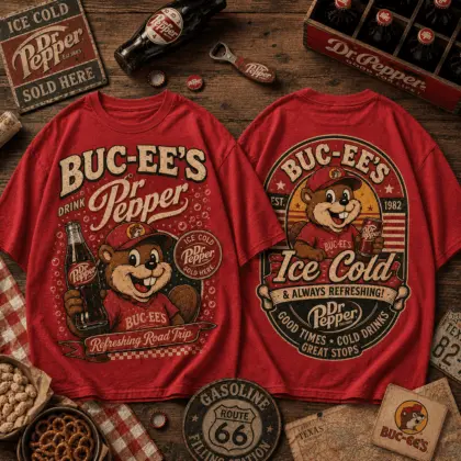 Buc-ee's Dr Pepper Ice Cold Graphic Tee NY