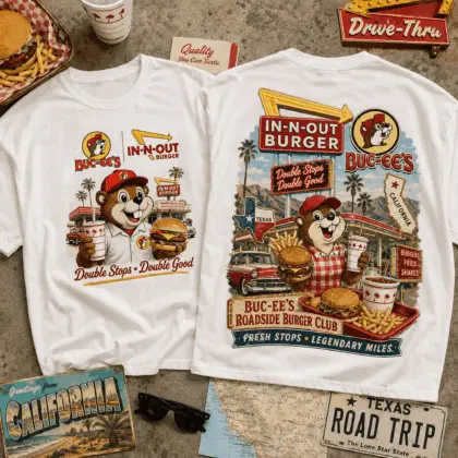Buc-ee’s Drive-In Burger Road Trip T-Shirt NY