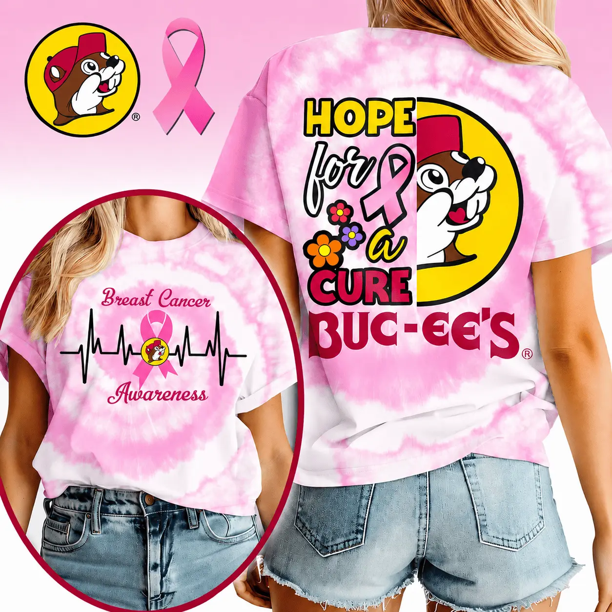 Buc-ee's Birthday Cowgirl Pink T-Shirt NY - Image 2