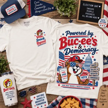 Buc-ee’s Election Day Democracy 3D Shirt for Voters Who Choose Brighter Tomorrows NTH1
