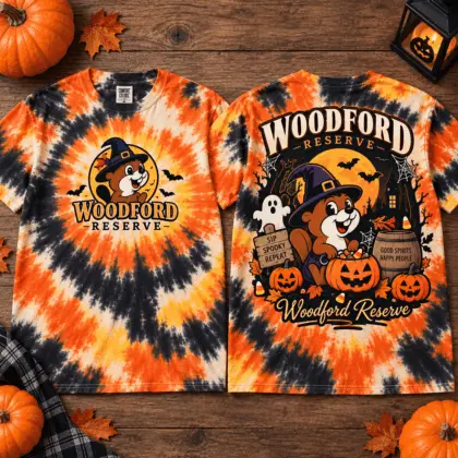 Buc-ee’s Woodford Reserve Halloween Tie-Dye 3D Shirt for Spooky Sips and Treats NTH1