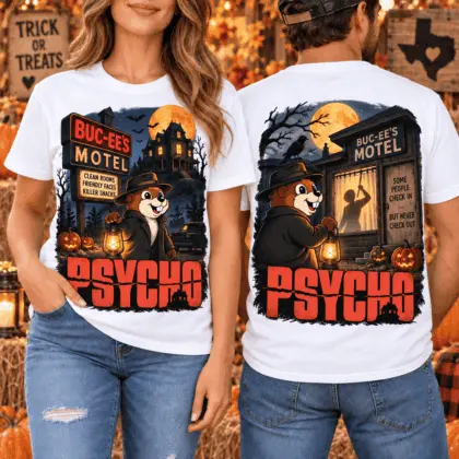Buc-ee’s Psycho Motel Halloween 3D Shirt for Thriller Fans and Spooky Road Trips NTH1
