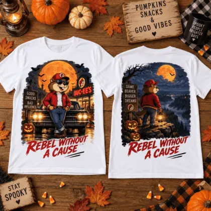 Buc-ee’s Rebel Without A Cause Halloween 3D Shirt for Classic Film Fans and Road Rebels NTH1