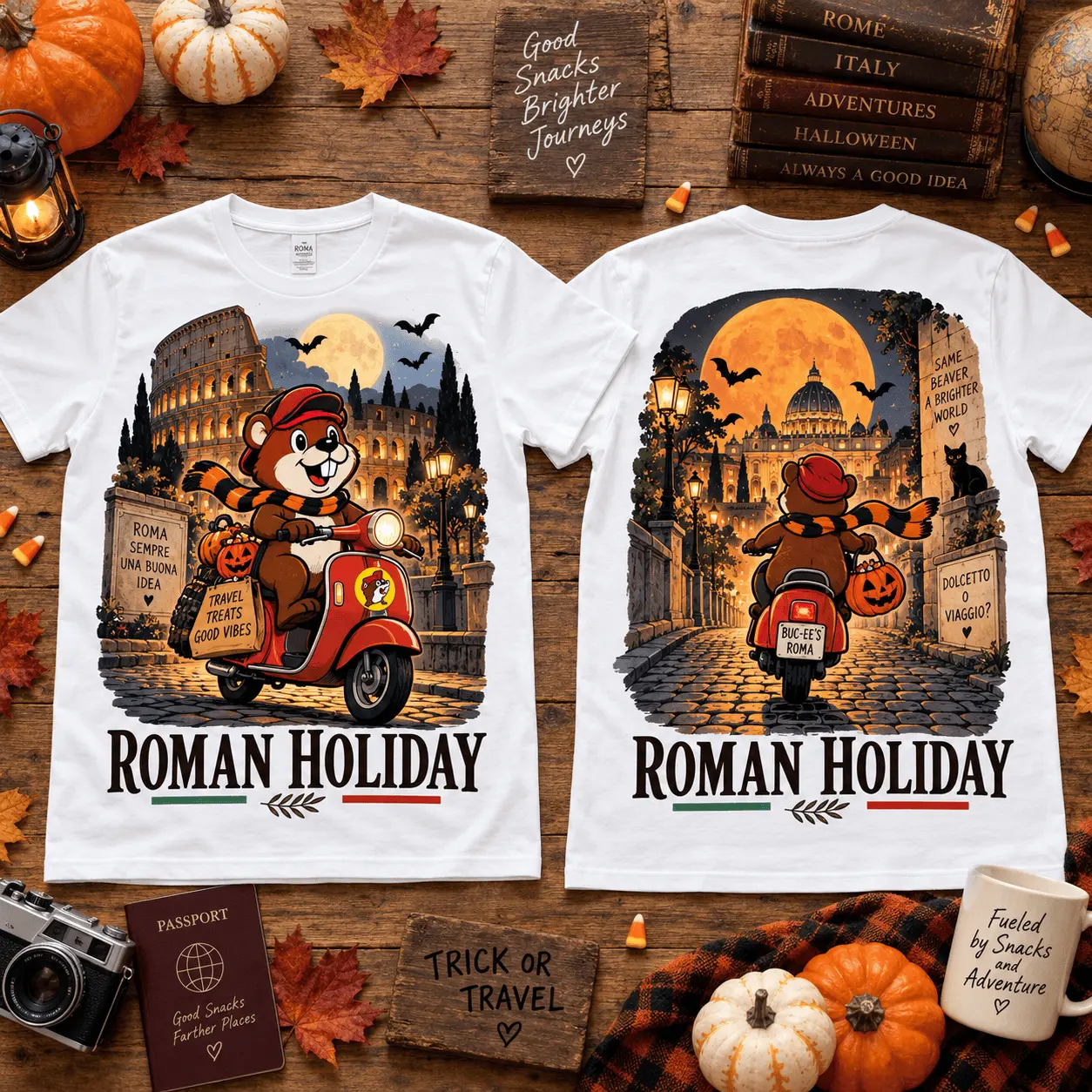 Buc-ee’s Roman Holiday Halloween 3D Shirt for Travel Lovers and Spooky Italian Days NTH1