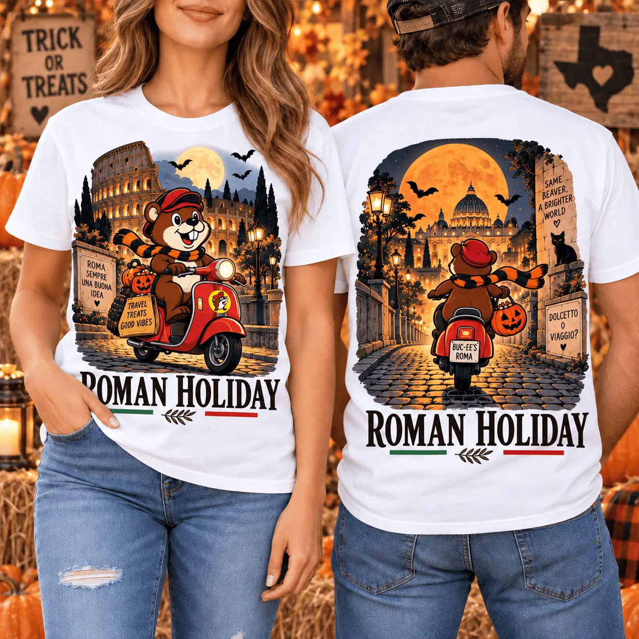 Buc-ee’s Roman Holiday Halloween 3D Shirt for Travel Lovers and Spooky Italian Days NTH1 - Image 2