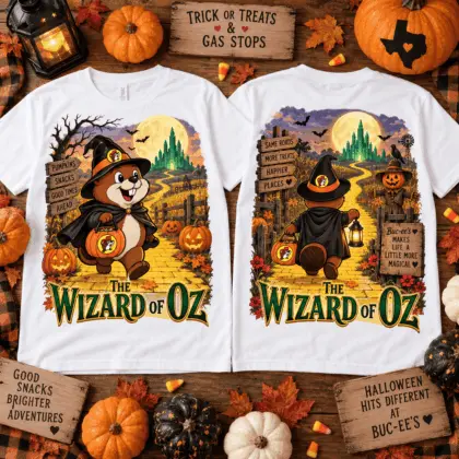 Buc-ee’s Wizard Of Oz Halloween 3D Shirt for Fantasy Fans and Yellow Brick Roads NTH1