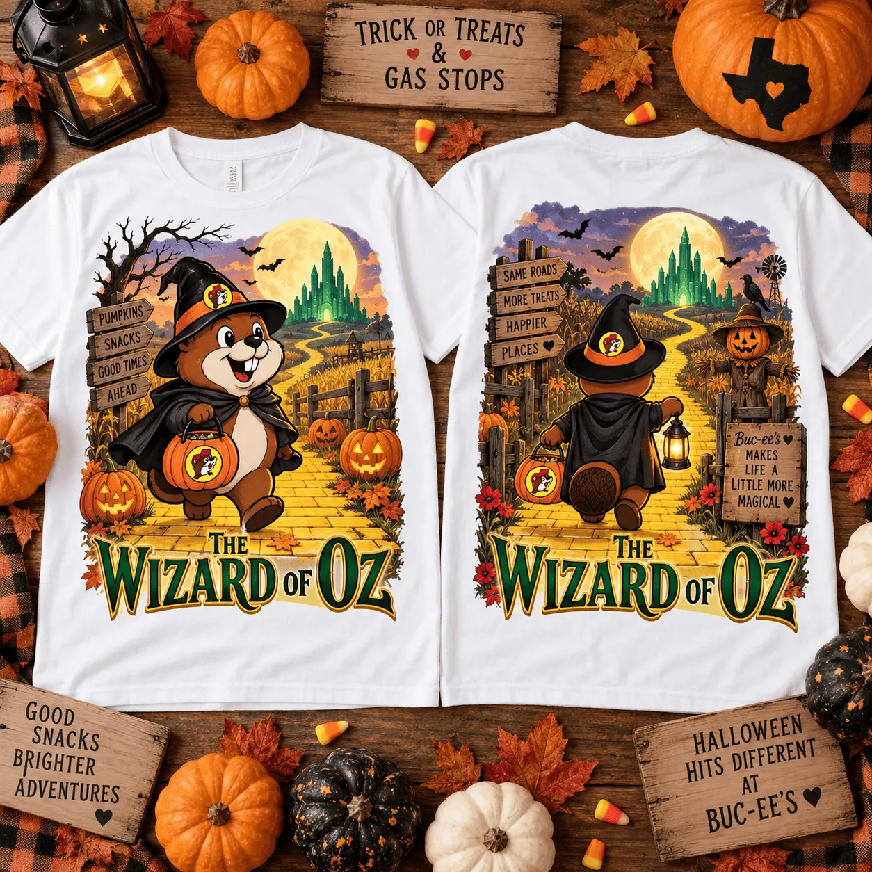 Buc-ee’s Wizard Of Oz Halloween 3D Shirt for Fantasy Fans and Yellow Brick Roads NTH1