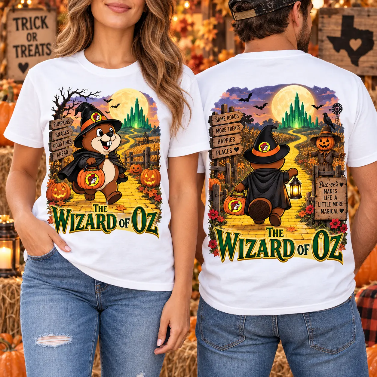 Buc-ee’s Wizard Of Oz Halloween 3D Shirt for Fantasy Fans and Yellow Brick Roads NTH1 - Image 2