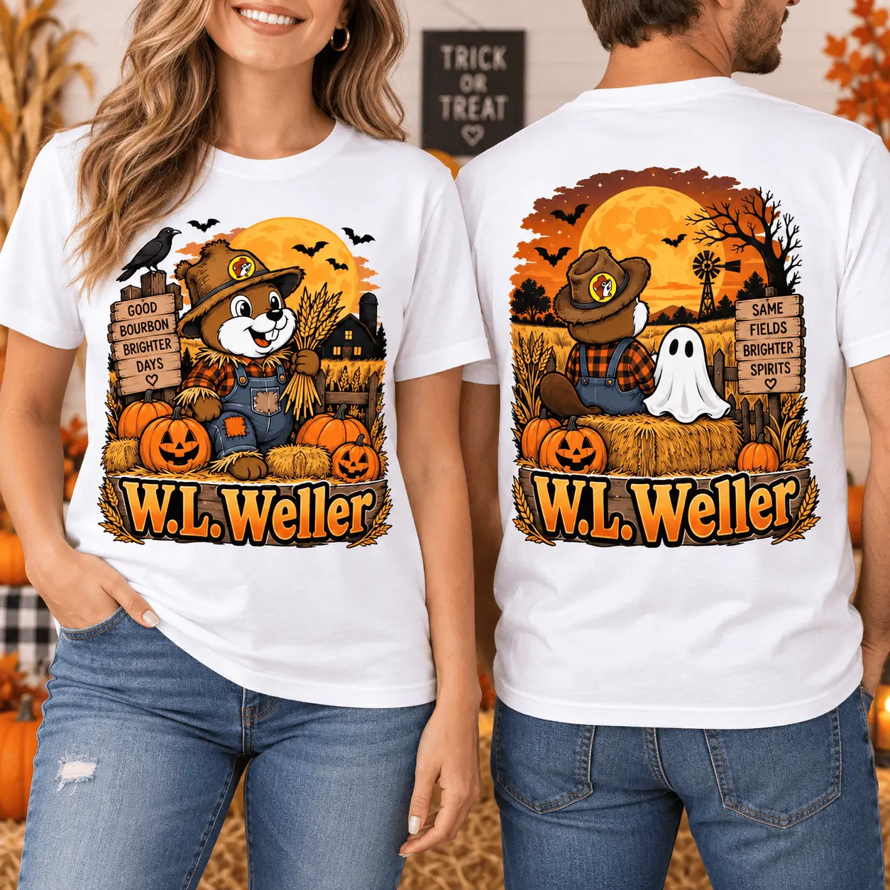 Buc-ee’s W.L. Weller Halloween 3D Shirt for Bourbon Fans and Spooky Road Trips NTH1 - Image 2