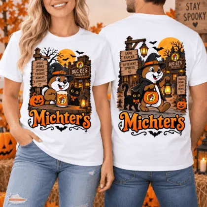 Buc-ee’s Michter’s Halloween 3D Shirt for Whiskey Fans and Spooky Road Trips NTH1