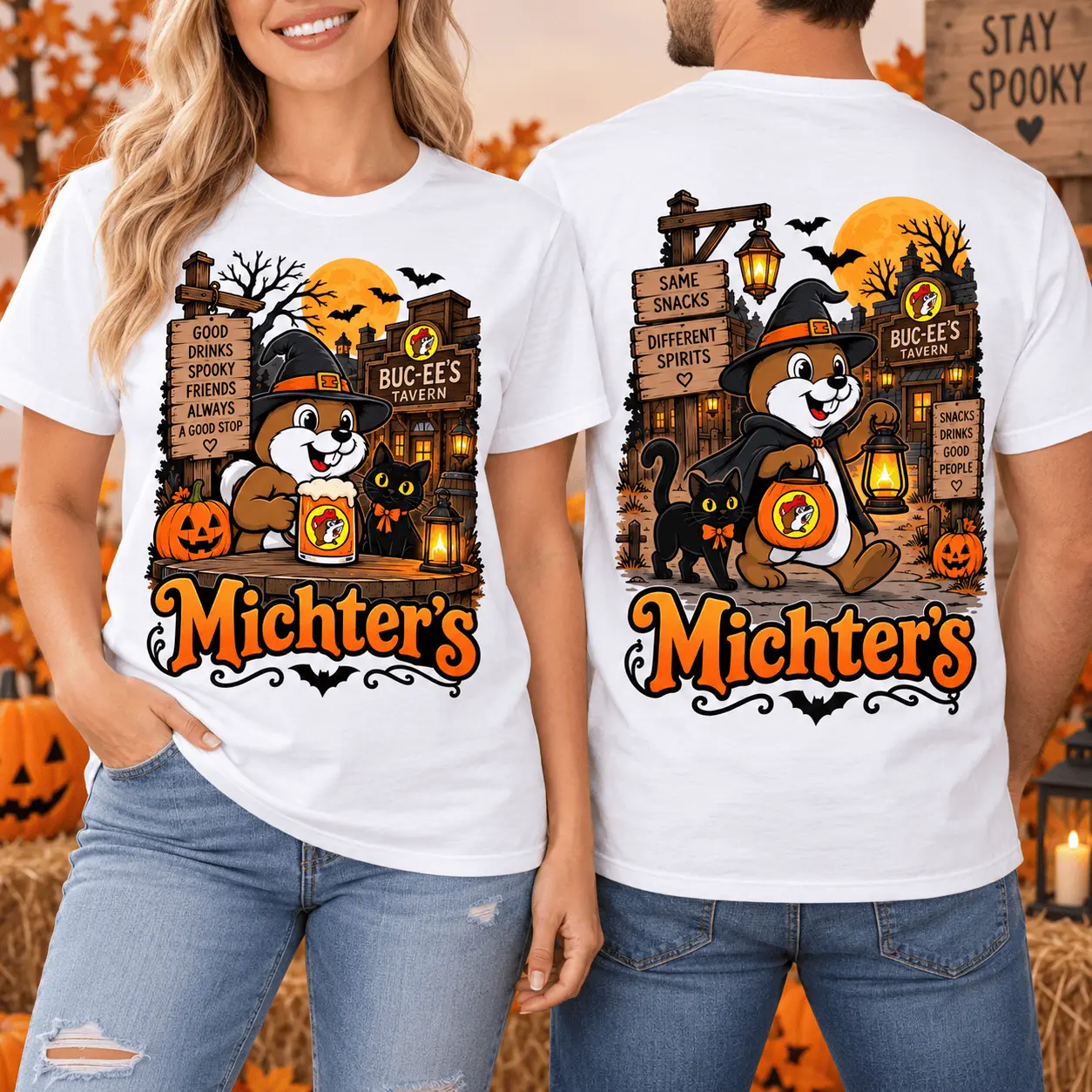 Buc-ee’s Michter’s Halloween 3D Shirt for Whiskey Fans and Spooky Road Trips NTH1