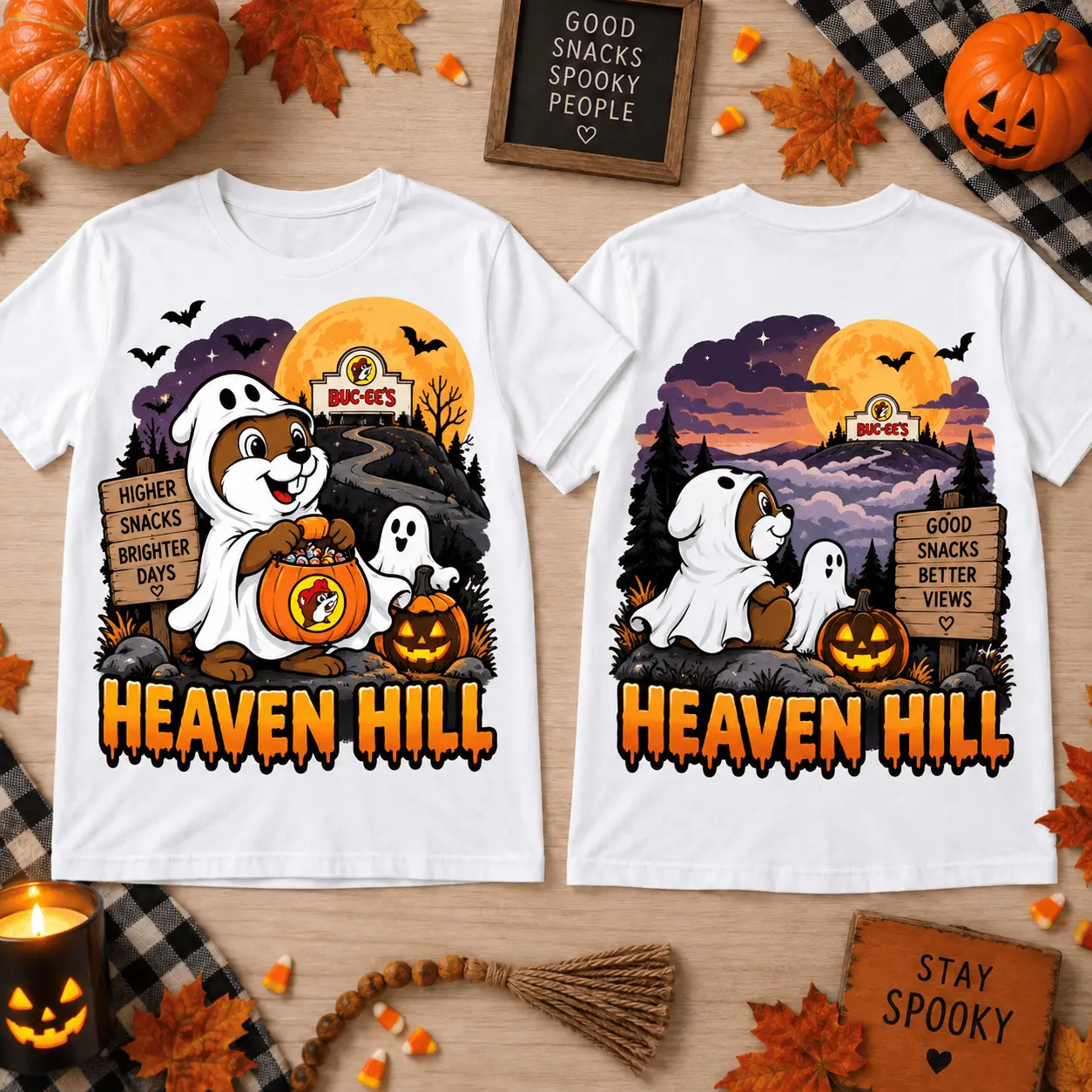 Buc-ee’s Heaven Hill Halloween 3D Shirt for Bourbon Fans and Spooky Road Trips NTH1