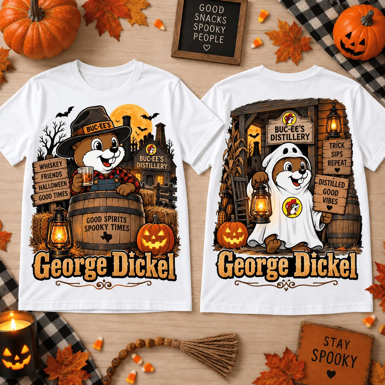 Buc-ee’s George Dickel Halloween 3D Shirt for Whiskey Fans and Spooky Road Trips NTH1 - Image 2