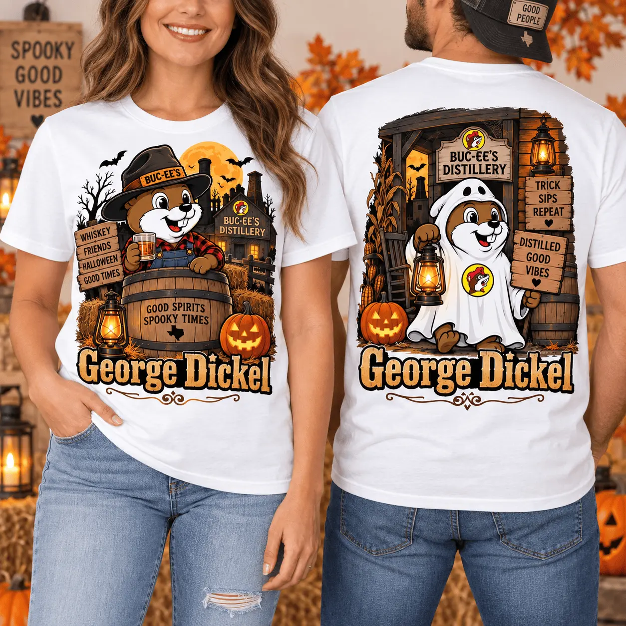 Buc-ee’s George Dickel Halloween 3D Shirt for Whiskey Fans and Spooky Road Trips NTH1