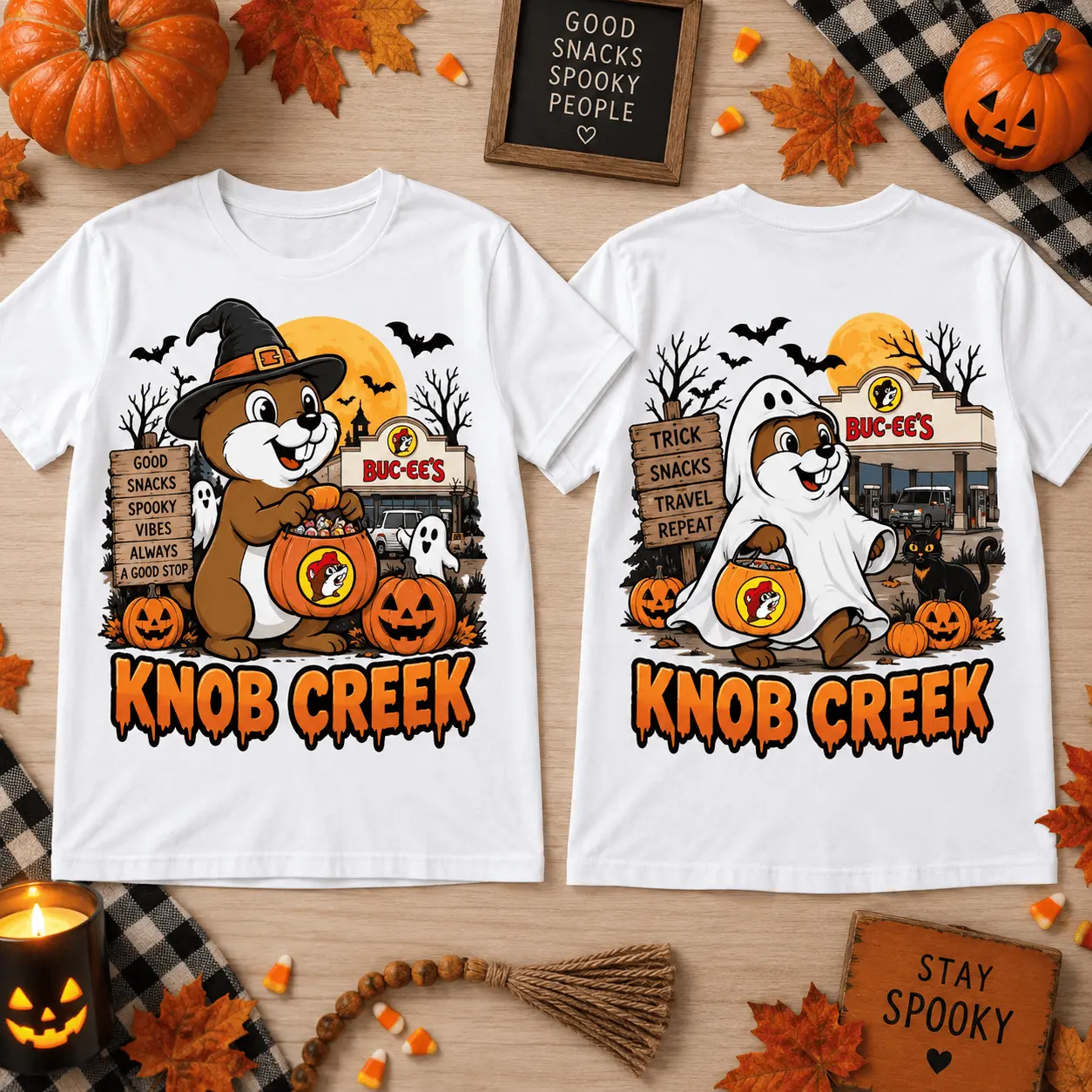 Buc-ee’s Knob Creek Halloween 3D Shirt for Bourbon Fans and Spooky Road Trips NTH1