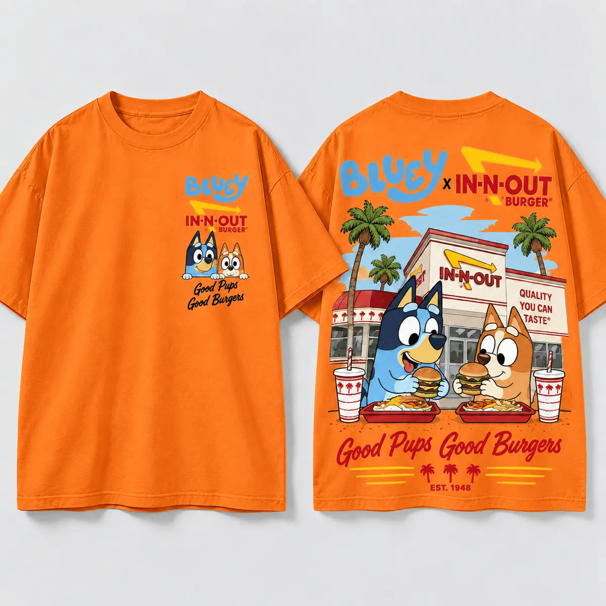 Bluey X In N Out Good Burgers Bad Habits Vintage T-Shirt, Hoodie And More NNK - Image 5
