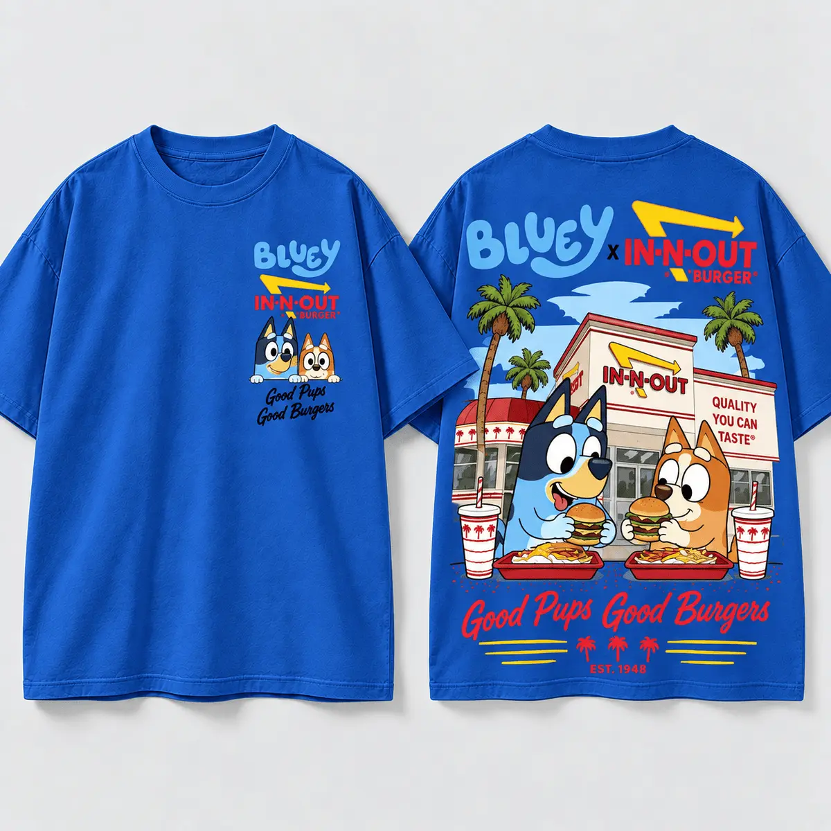 Bluey X In N Out Good Burgers Bad Habits Vintage T-Shirt, Hoodie And More NNK - Image 7