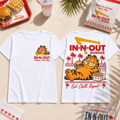 Garfield X In N Out Good Burgers Bad Habits Vintage T-Shirt, Hoodie And More NNK